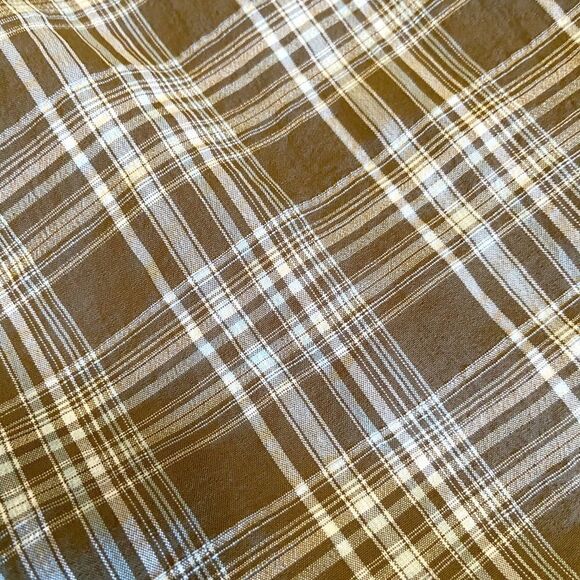 90s vintage brown and blue plaid mini skort - Picture 6 of 11